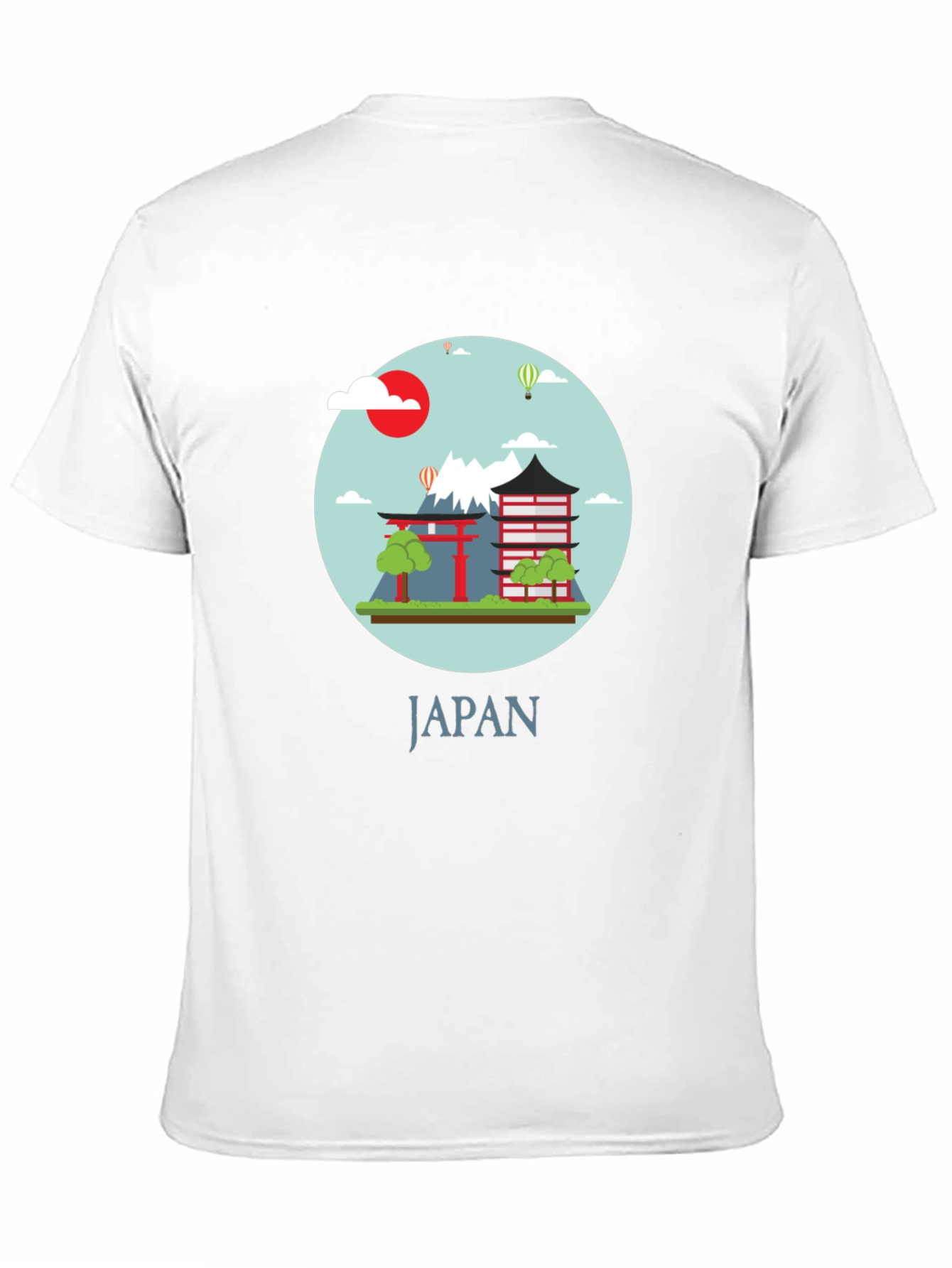 Japan Graphic Print Crew Neck T-Shirt