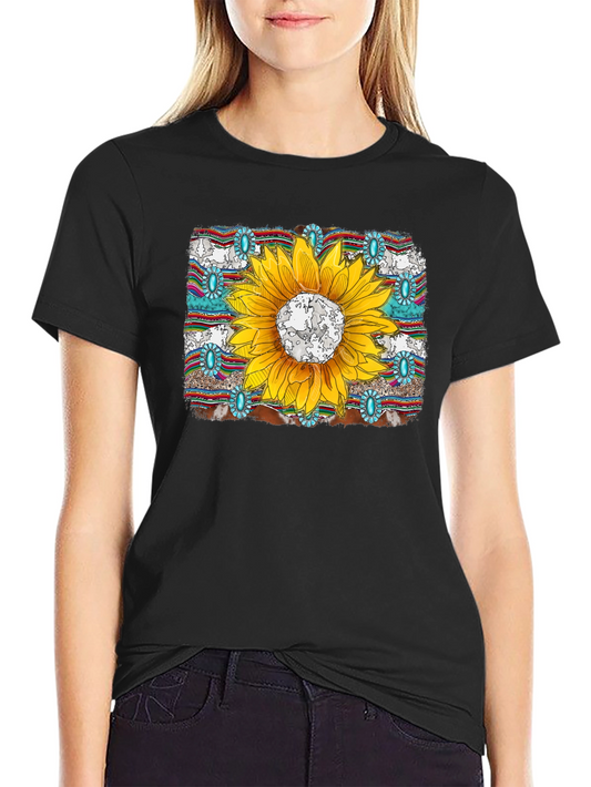 Sunflower Graphic Tee - Western Style