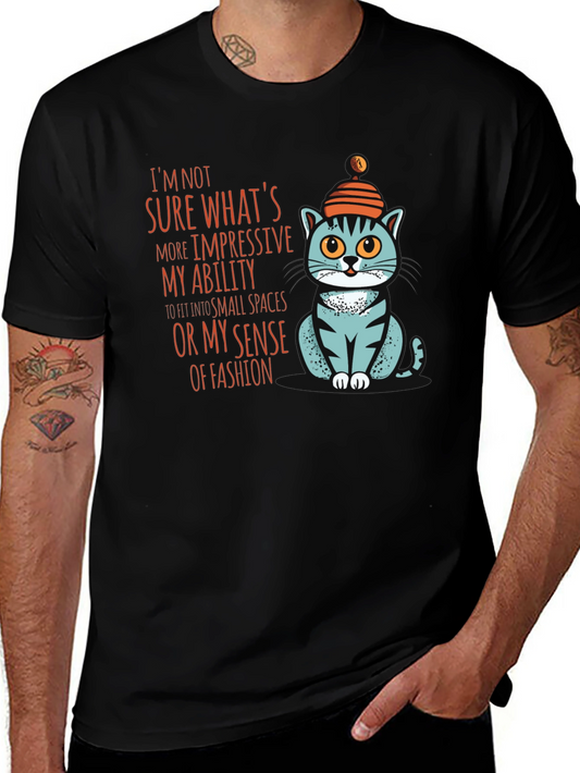 Cat Humor T-Shirt: Sense of Fashion Tee