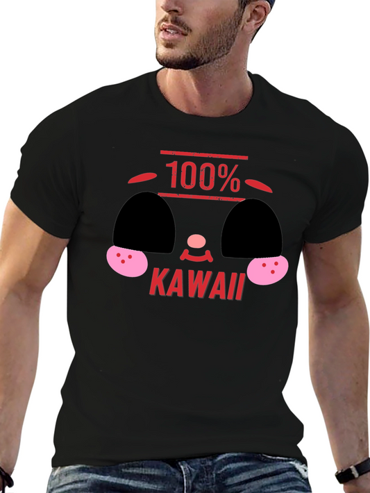100% Kawaii Graphic T-Shirt - Soft Black Tee