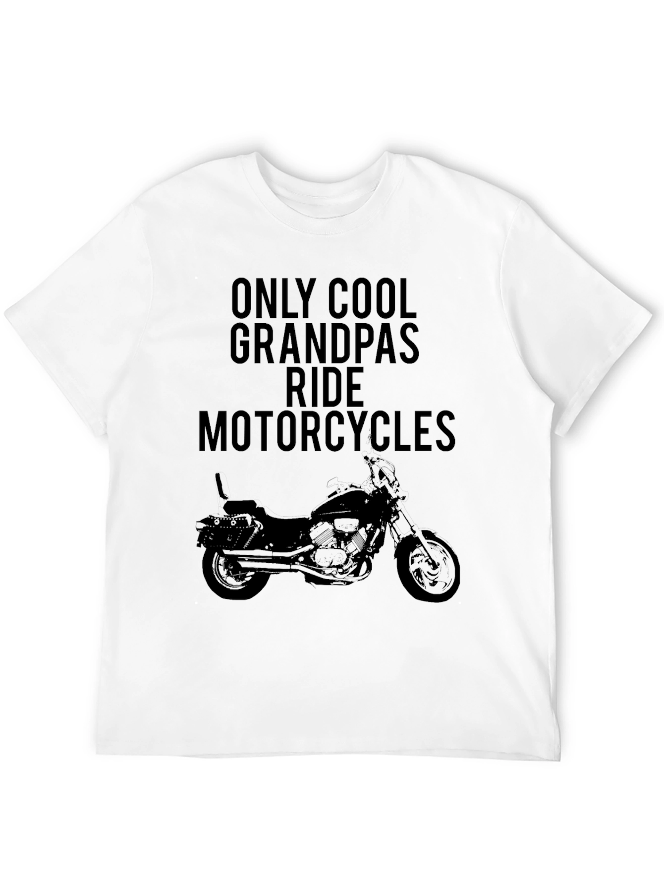 Cool Grandpas Ride Motorcycles Graphic T-Shirt
