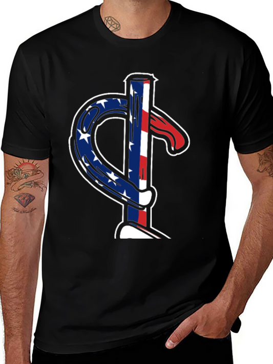 American Flag Dollar Sign Graphic T-Shirt
