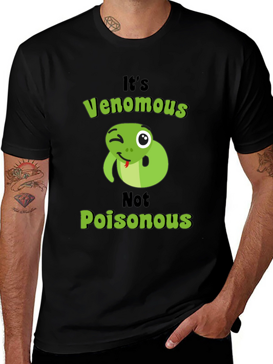 Venomous Snake Graphic Tee - Novelty T-Shirt
