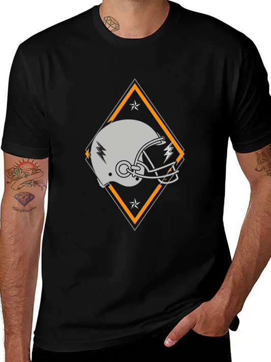 Retro Football Helmet Graphic T-Shirt