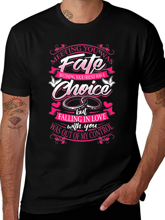 Fate and Choice Graphic Tee - Romantic Love Shirt