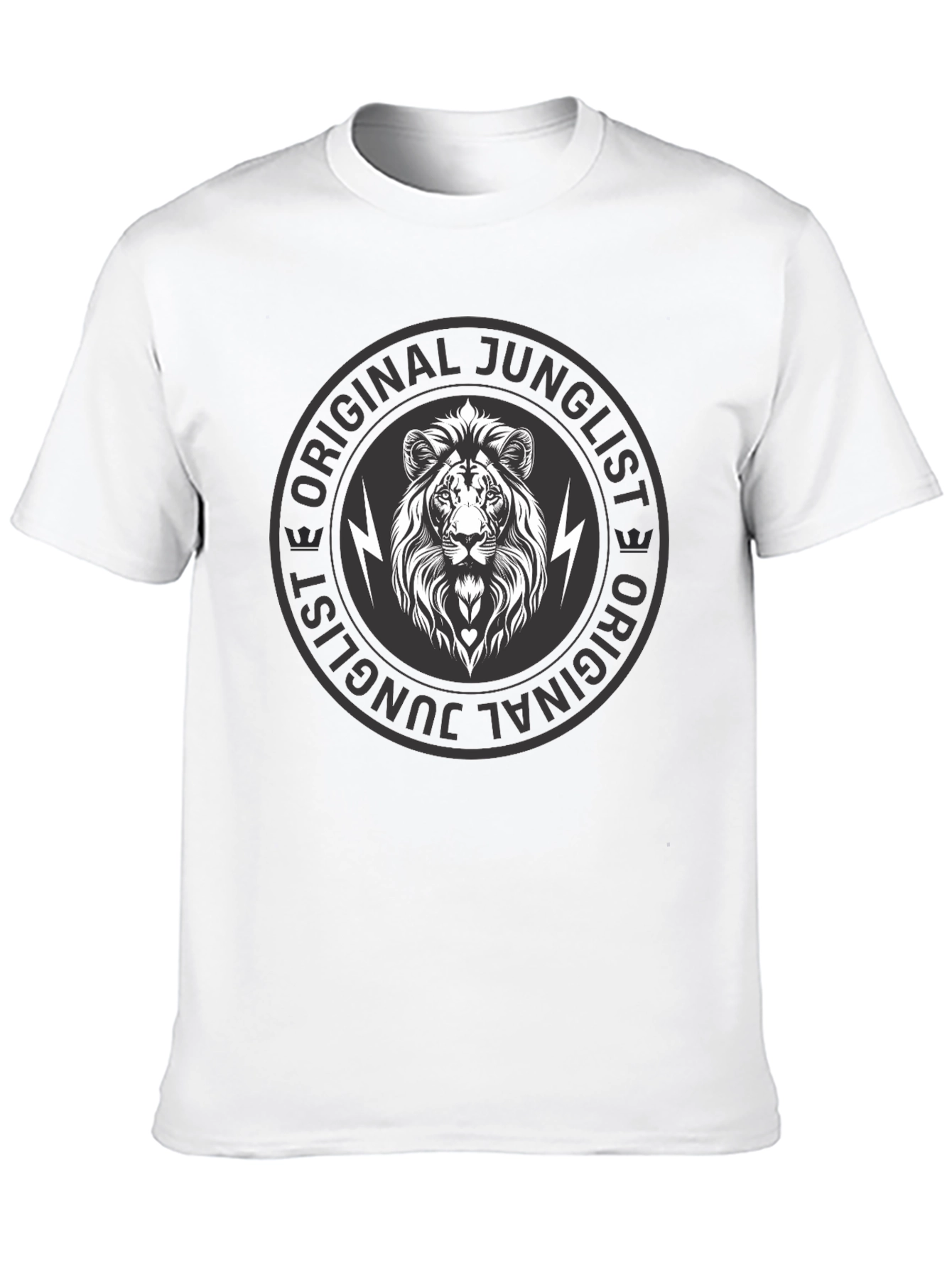 Original Junglist Lion Graphic Black T-Shirt