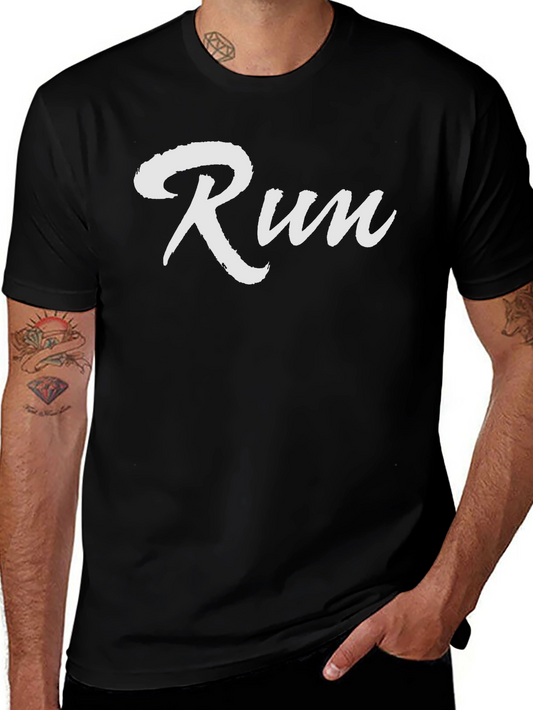 Run T-Shirt - Black Cotton Tee