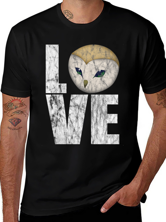 Love Owl T-Shirt - Unique Animal Graphic Tee