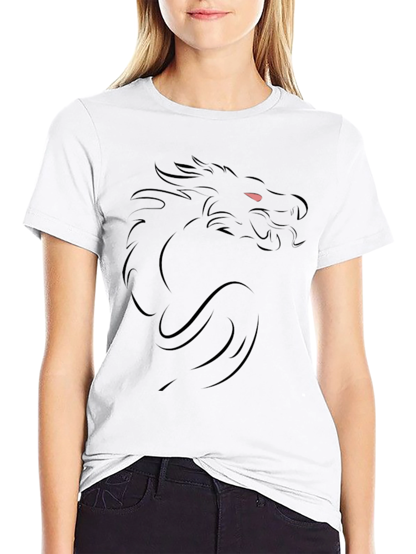 Mens Black Dragon Graphic T-Shirt