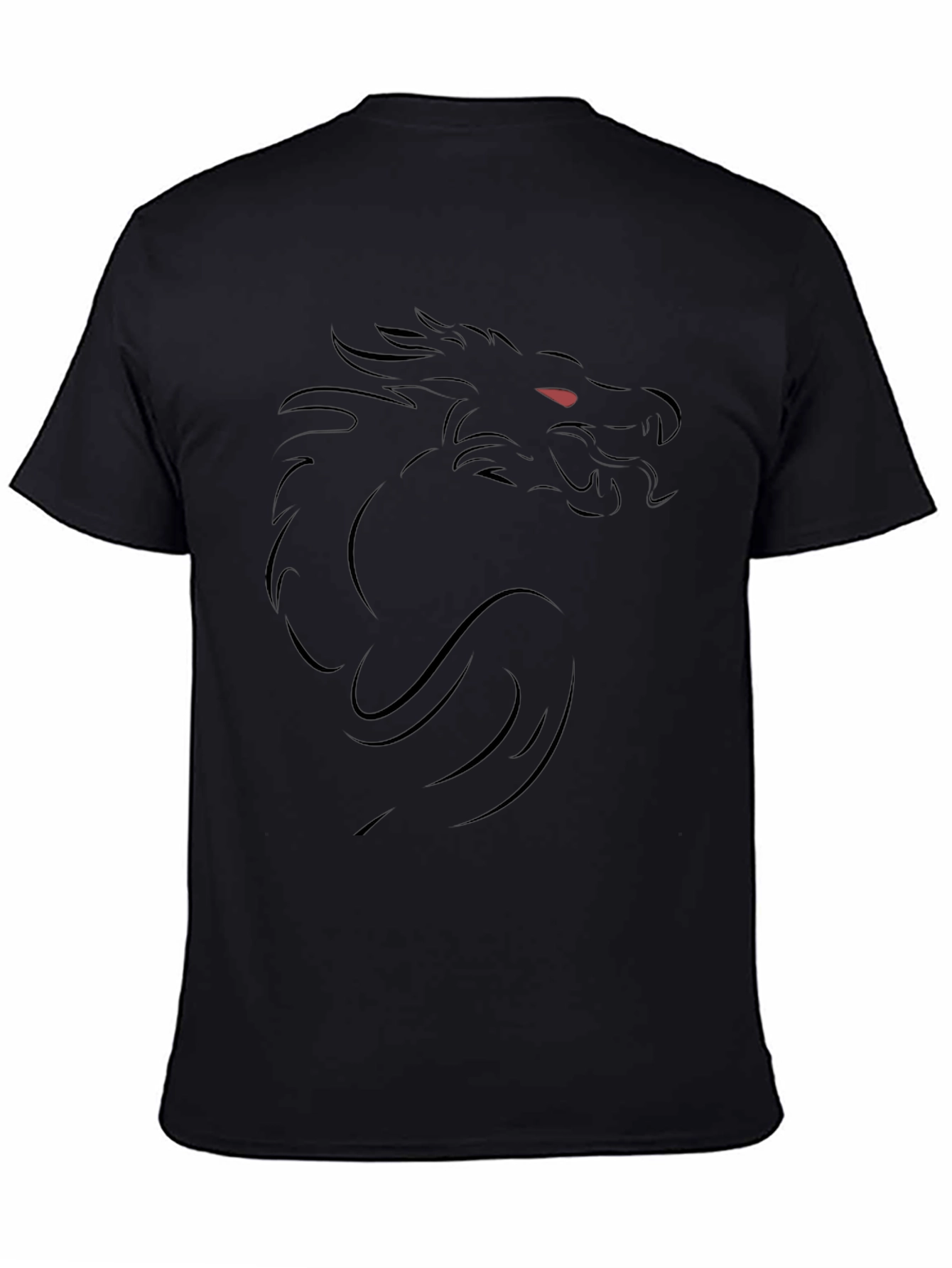 Mens Black Dragon Graphic T-Shirt