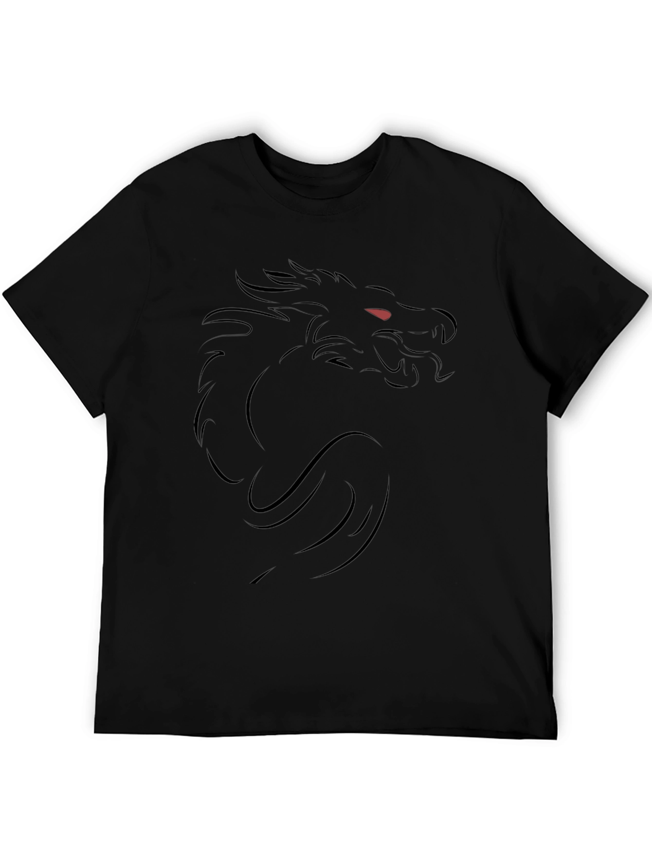 Mens Black Dragon Graphic T-Shirt