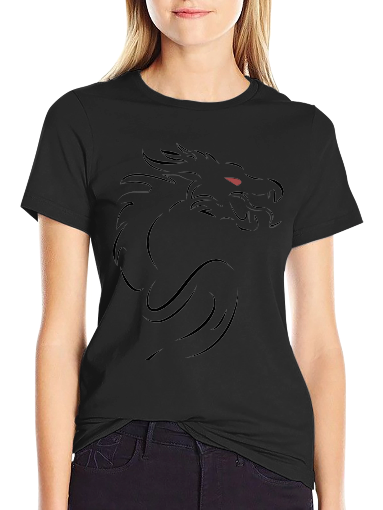Mens Black Dragon Graphic T-Shirt