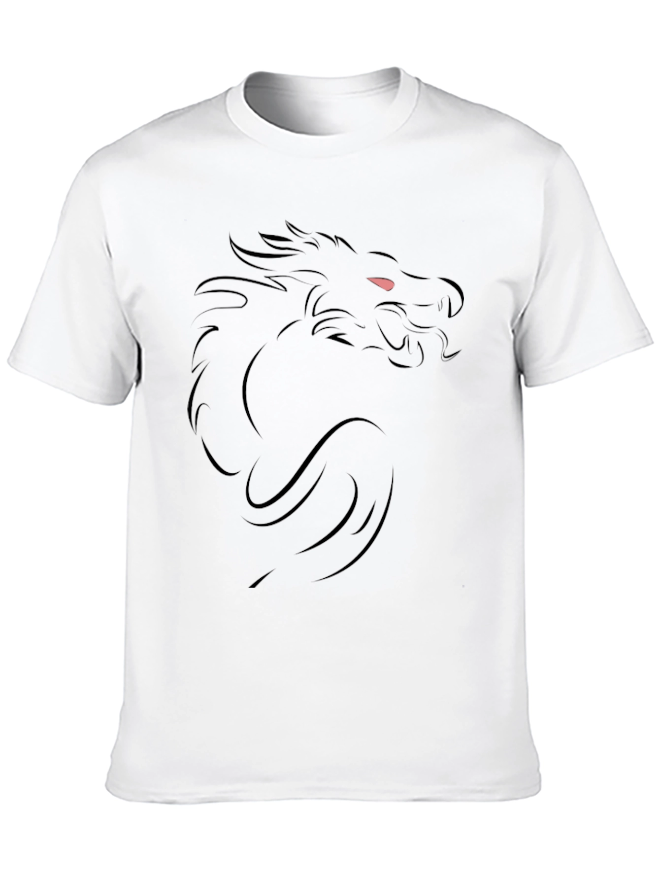Mens Black Dragon Graphic T-Shirt