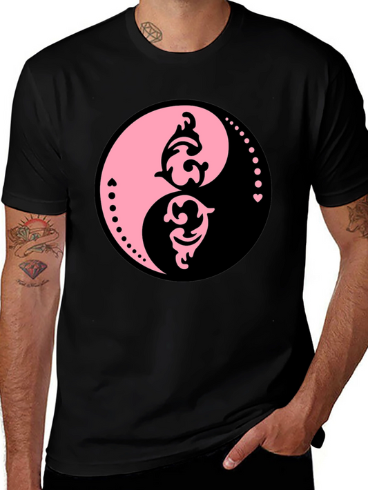 Yin Yang Floral Graphic Tee - Balance & Style