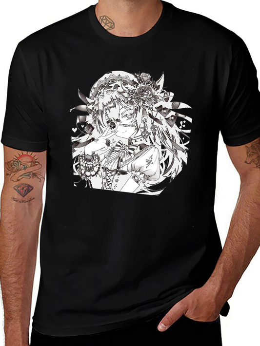 Anime Graphic Tee - Black