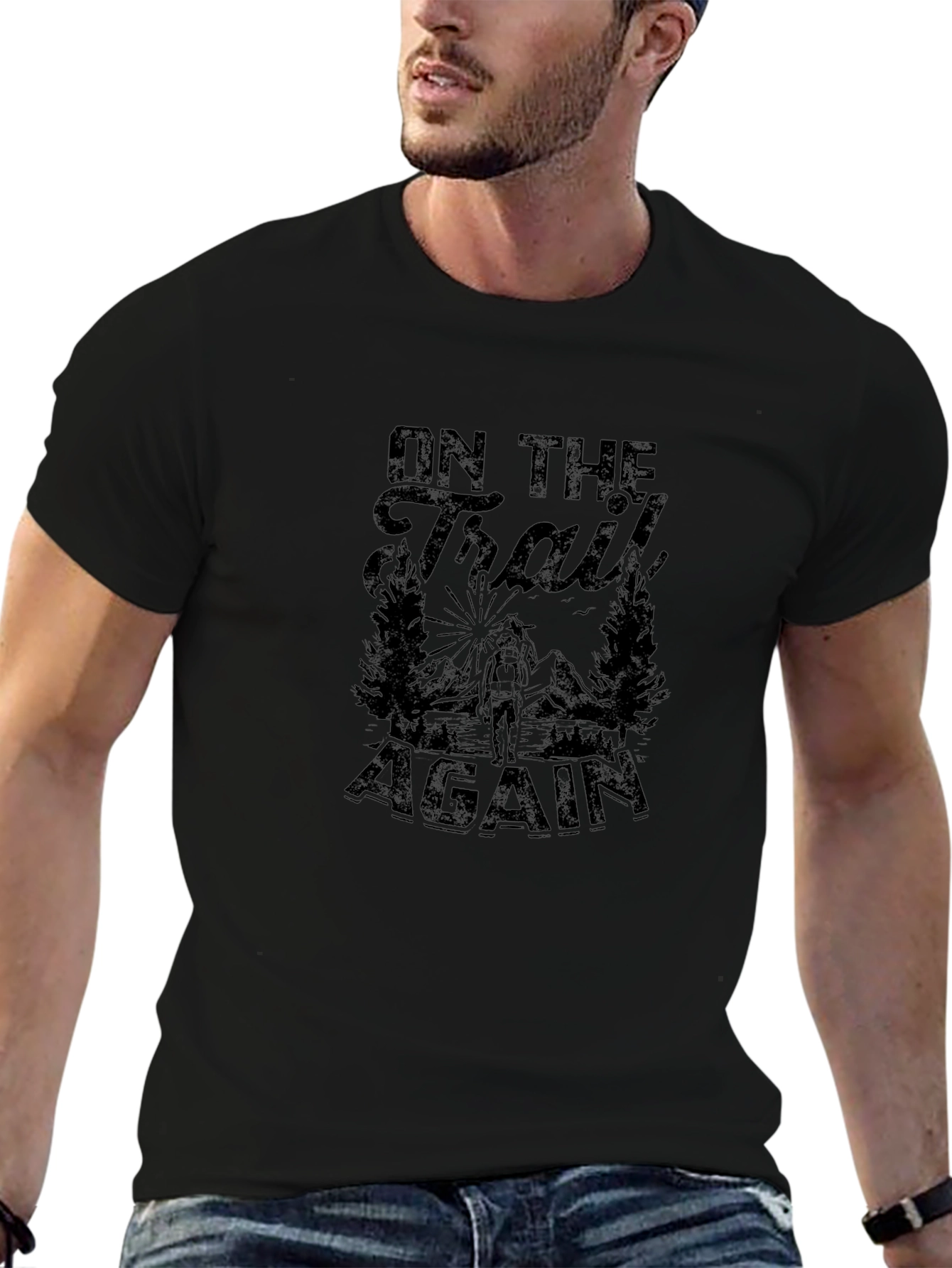 On the Trail Again Black T-Shirt