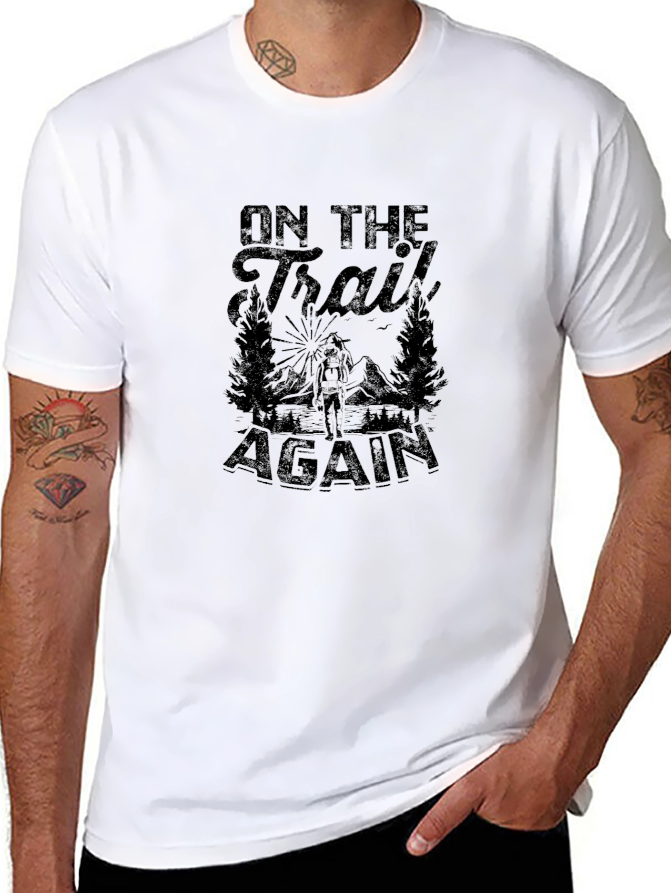 On the Trail Again Black T-Shirt