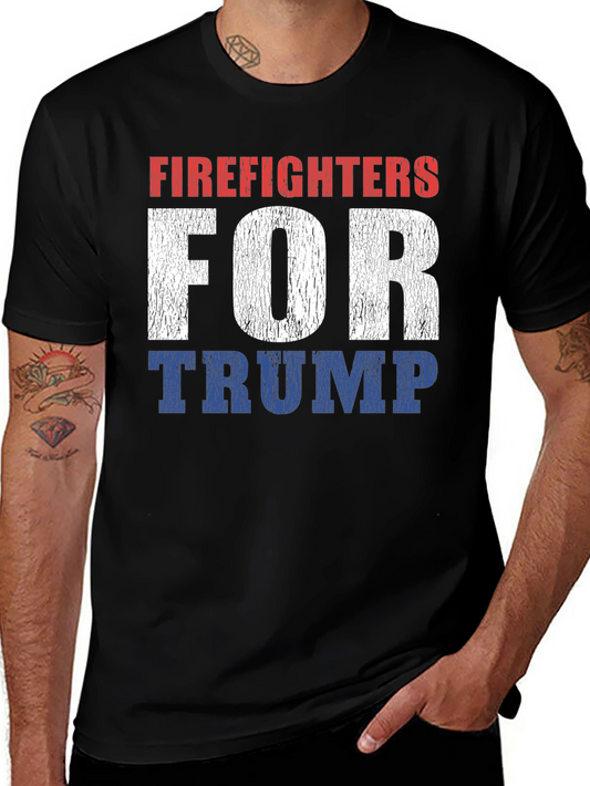 Firefighters For Trump Graphic T-Shirt