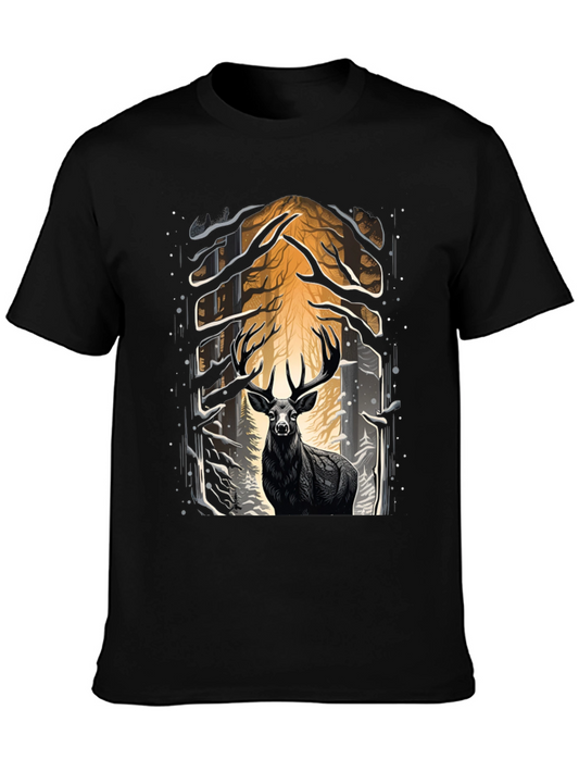 Majestic Deer Graphic Tee - Nature Inspired Style