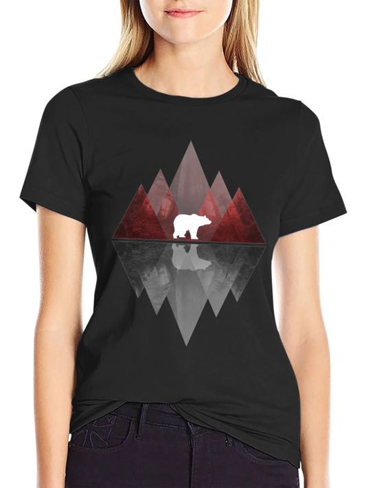 Bear Mountain Graphic Tee - Black Cotton Blend