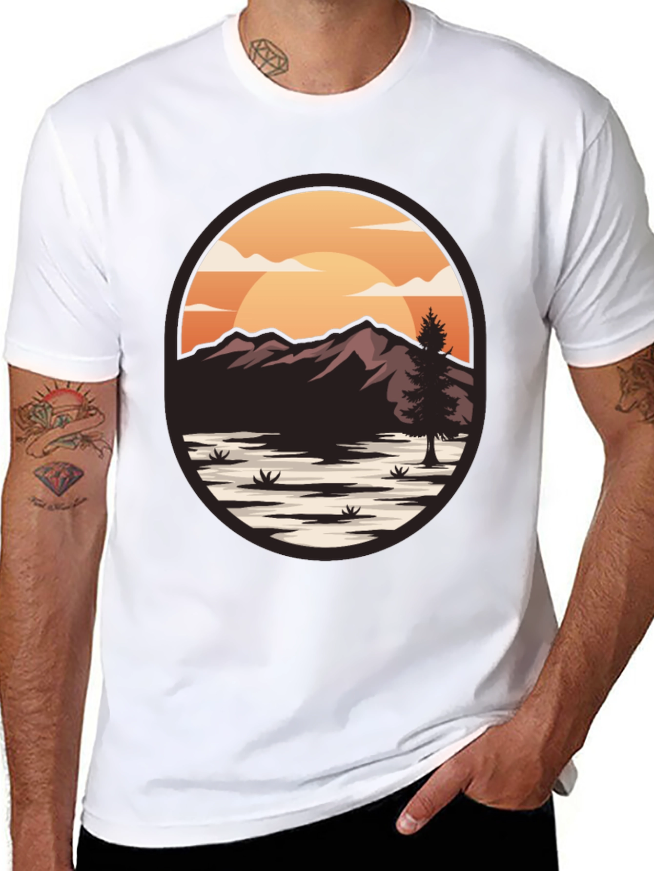 Nature Vista Graphic Tee - Stylish Comfort