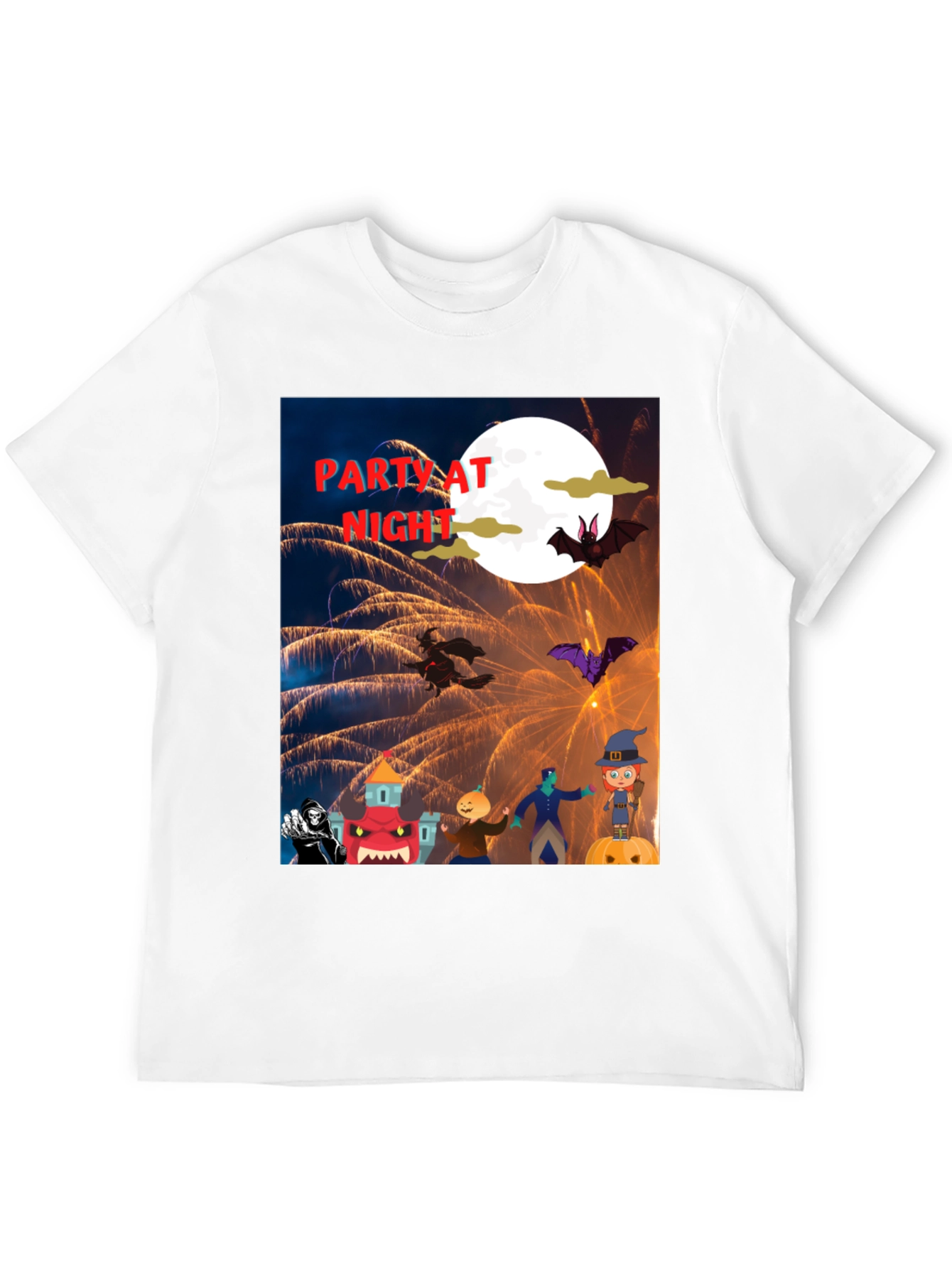 Halloween Party at Night Graphic T-Shirt