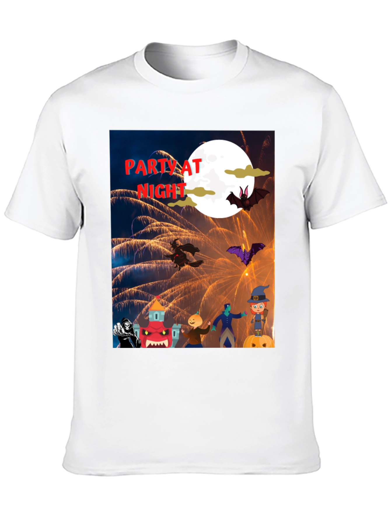 Halloween Party at Night Graphic T-Shirt