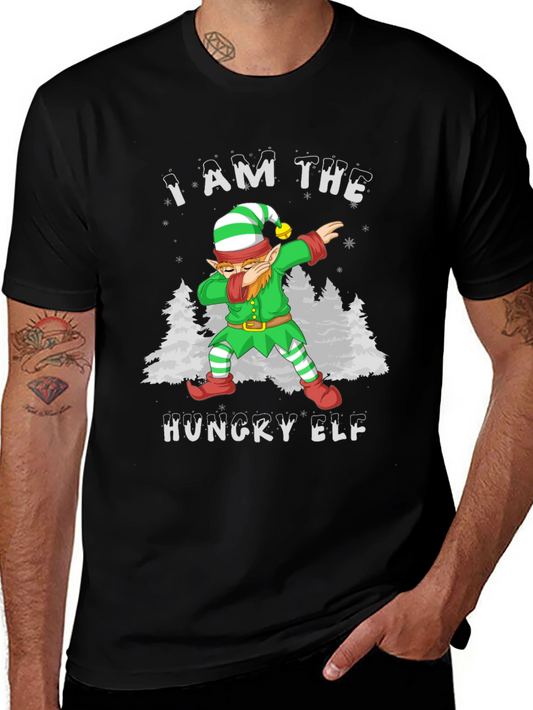Hungry Elf Dabbing Christmas T-Shirt