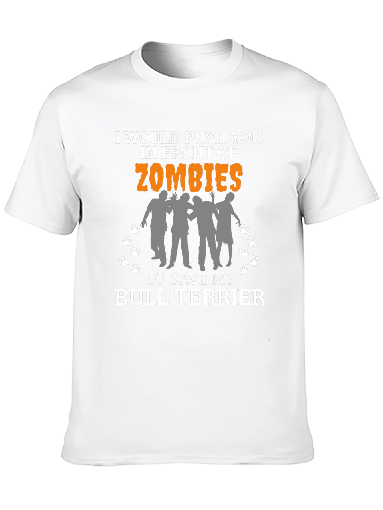 Zombie Bull Terrier Mens Black Graphic Tee