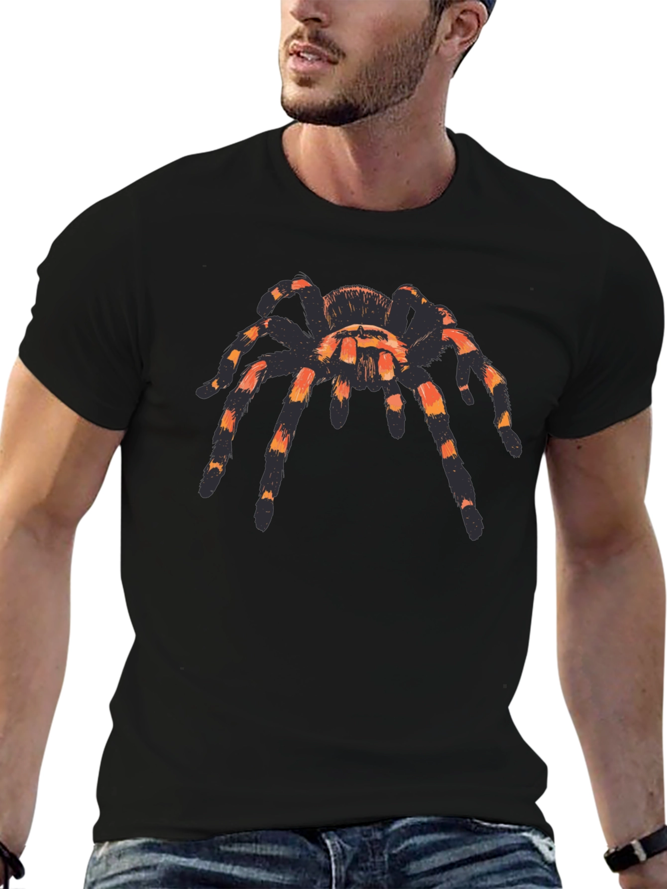 Tarantula Graphic T-Shirt - Black Short Sleeve
