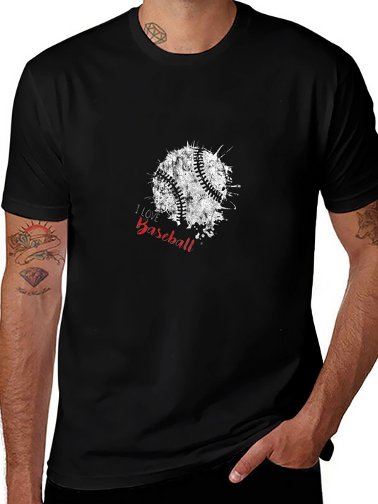 I Love Baseball Black T-Shirt