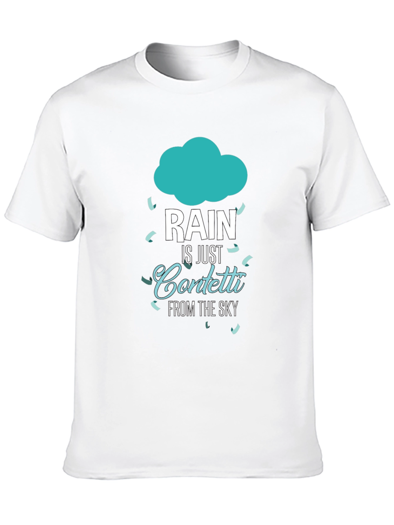 Rain is Just Confetti T-Shirt - Black
