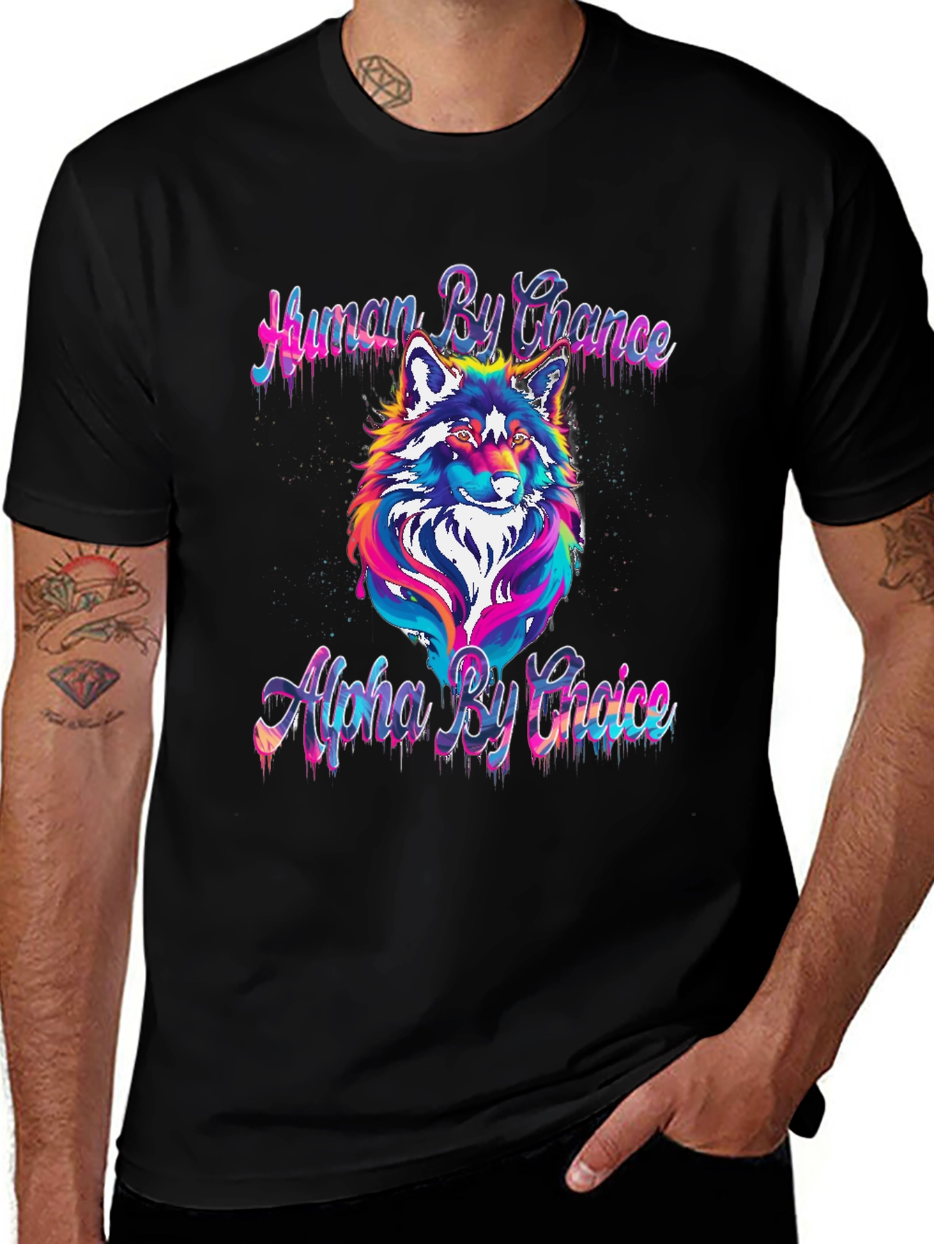 Human by Chance Alpha by Choice Wolf Graphic Tee