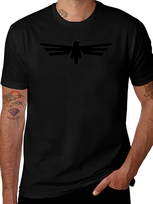 Black T-Shirt with Eagle Graphic