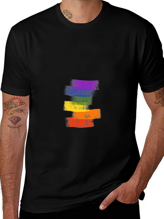 Pride Flag Brushstroke Graphic Tee