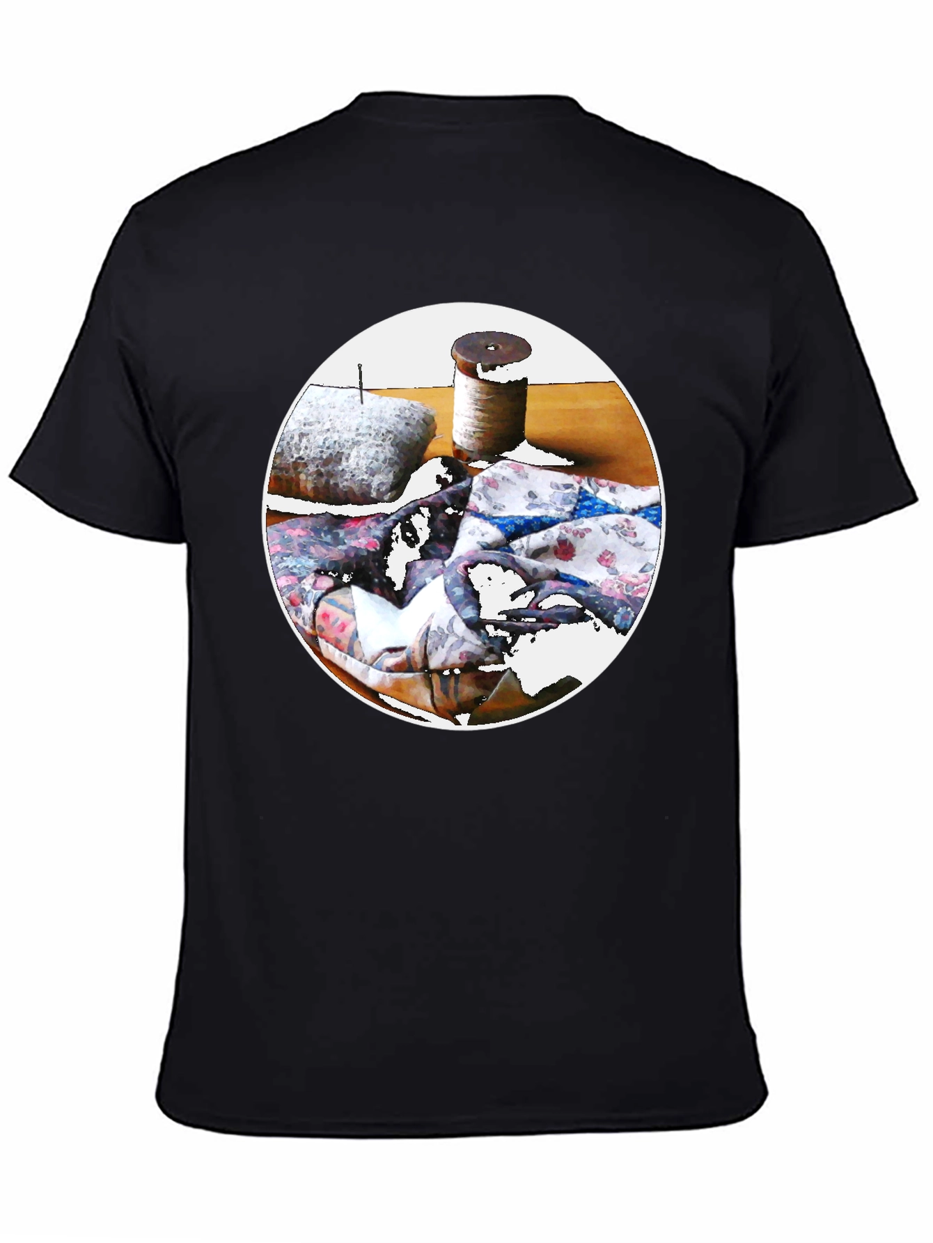 Sewing Still Life Black T-Shirt