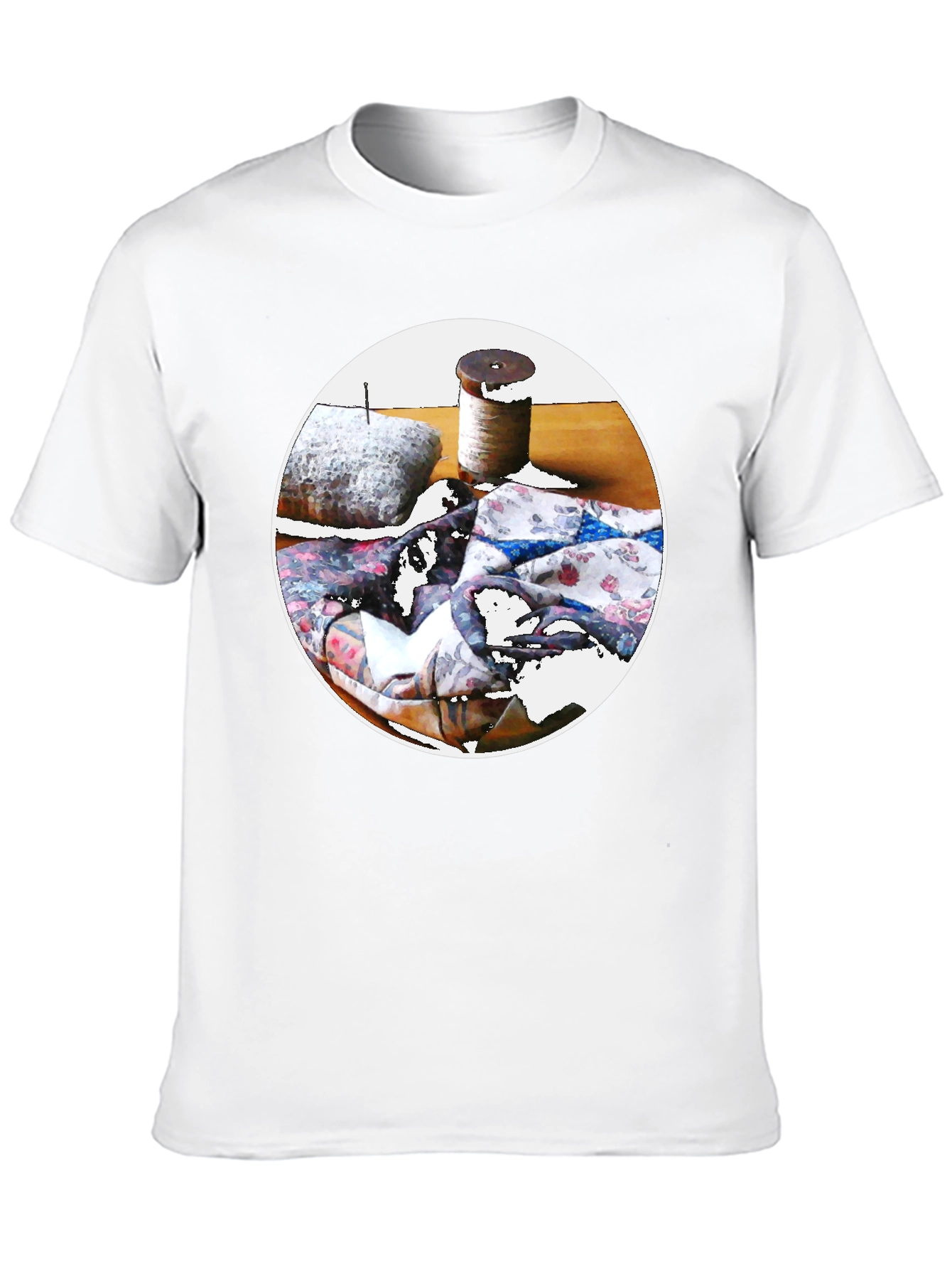 Sewing Still Life Black T-Shirt