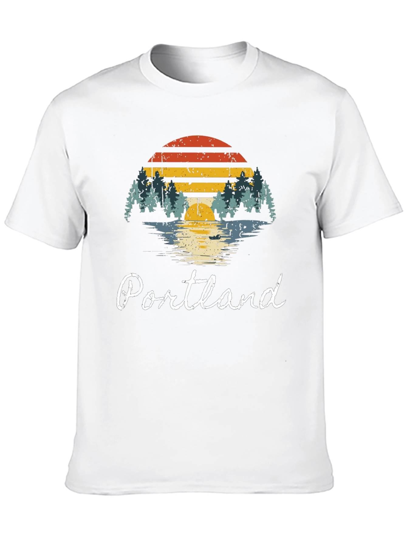 Portland Retro Sunset Graphic T-Shirt