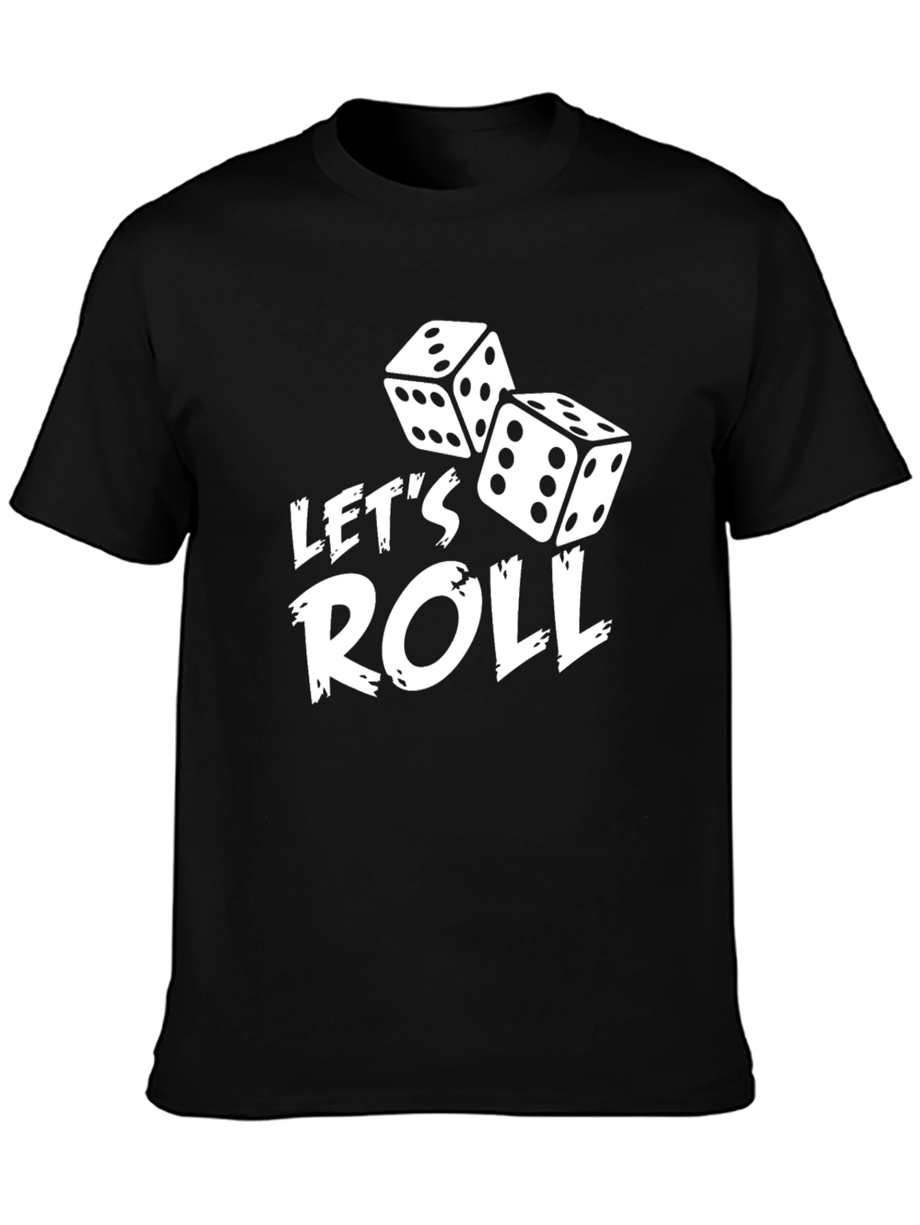 Lets Roll Dice Graphic Tee - Mens Black T-Shirt
