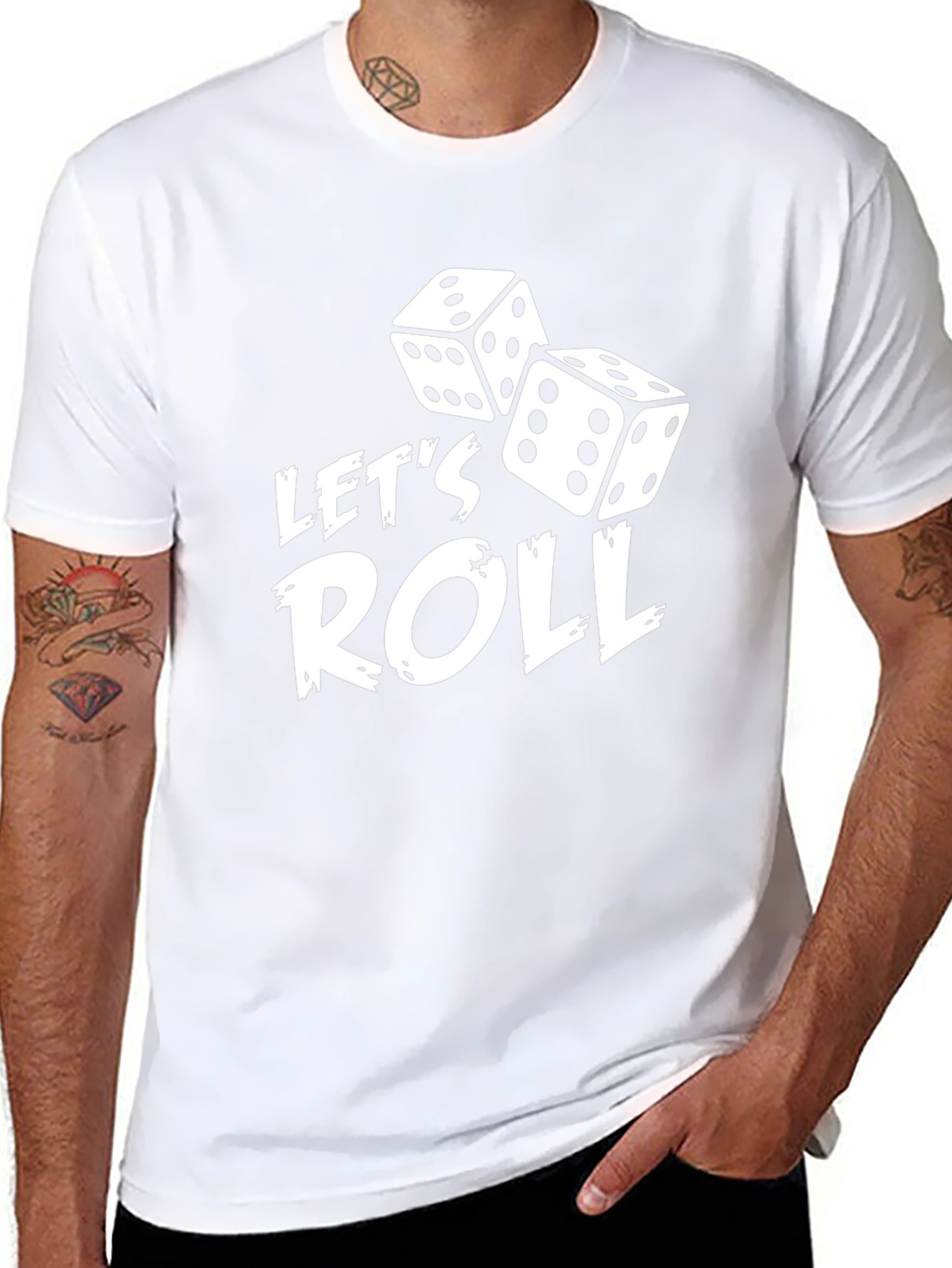 Lets Roll Dice Graphic Tee - Mens Black T-Shirt