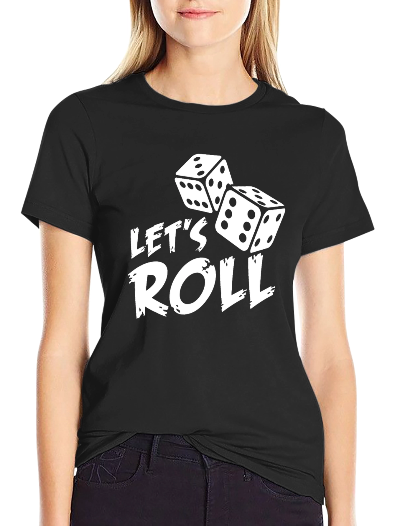 Lets Roll Dice Graphic Tee - Mens Black T-Shirt