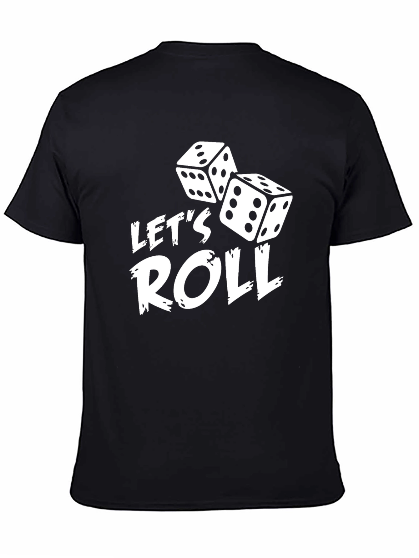 Lets Roll Dice Graphic Tee - Mens Black T-Shirt