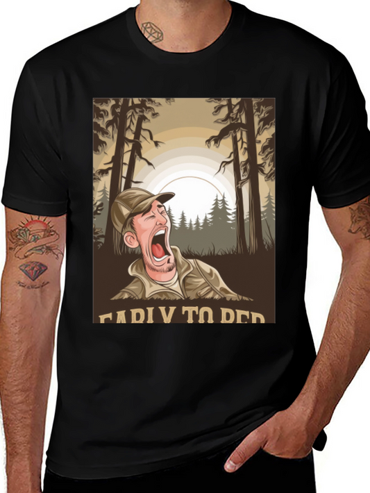 Funny Camping T-Shirt: Ready To Bed Graphic Tee