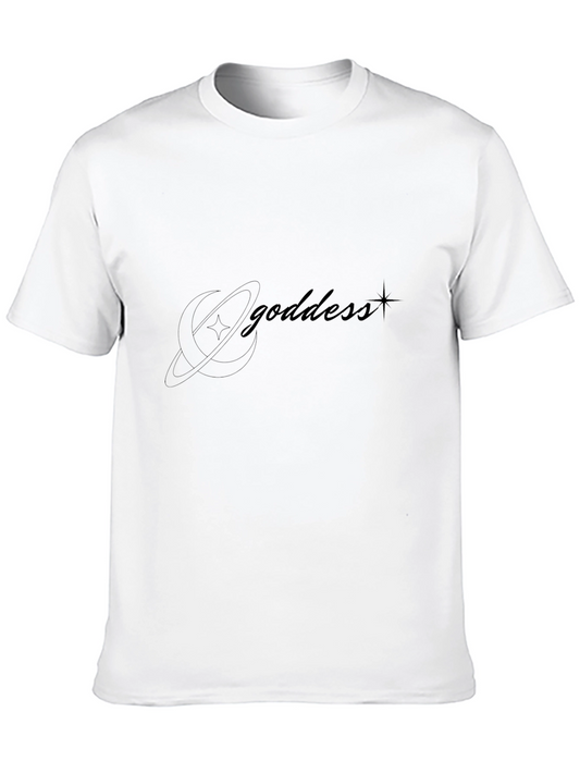 Goddess Graphic T-Shirt - Black Crew Neck Tee