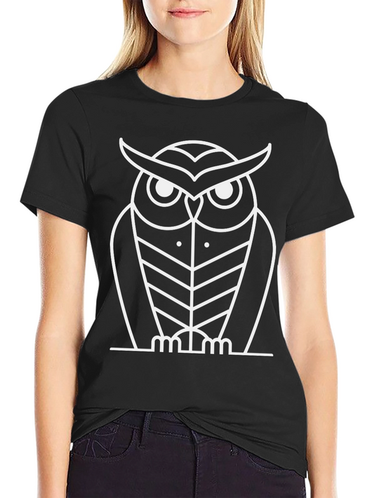 Owl Graphic Tee - Black Cotton Blend