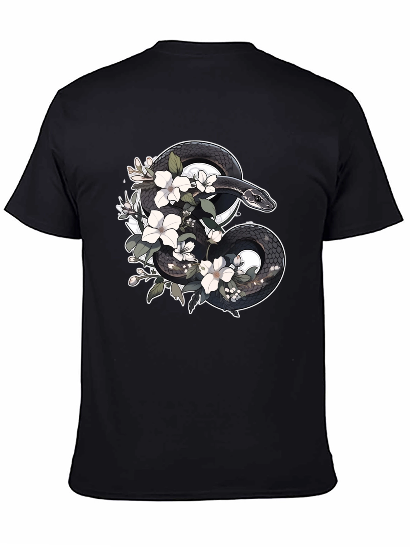 Floral Snake T-Shirt - Unique Graphic Tee
