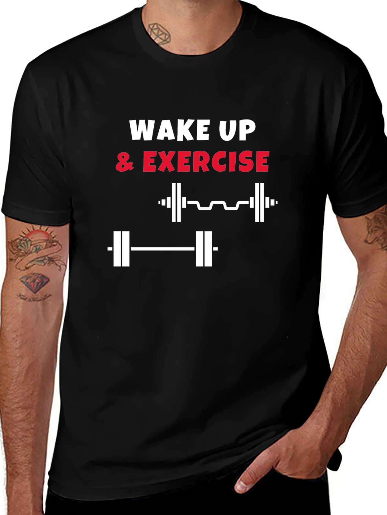 Wake Up & Exercise T-Shirt - Gym Motivation Tee