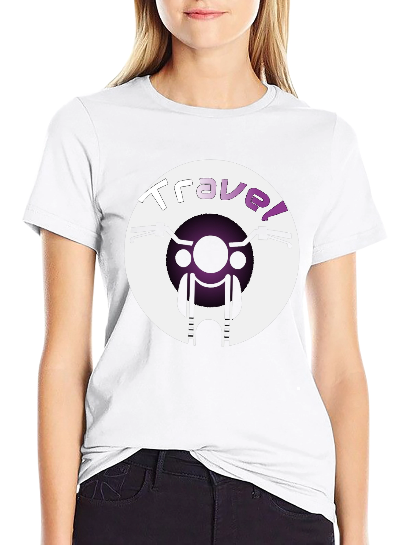 Travel Graphic T-Shirt - Motorcycle Design