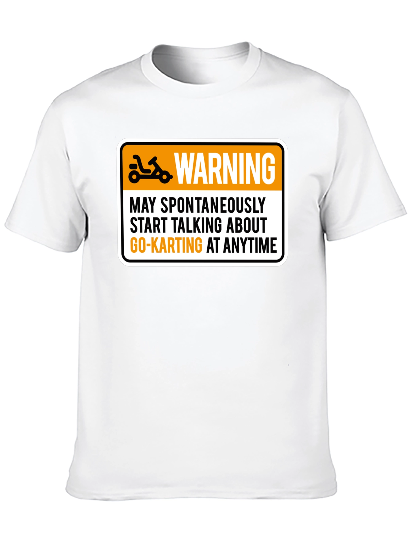 Go-Karting Warning Graphic Tee - Black T-Shirt