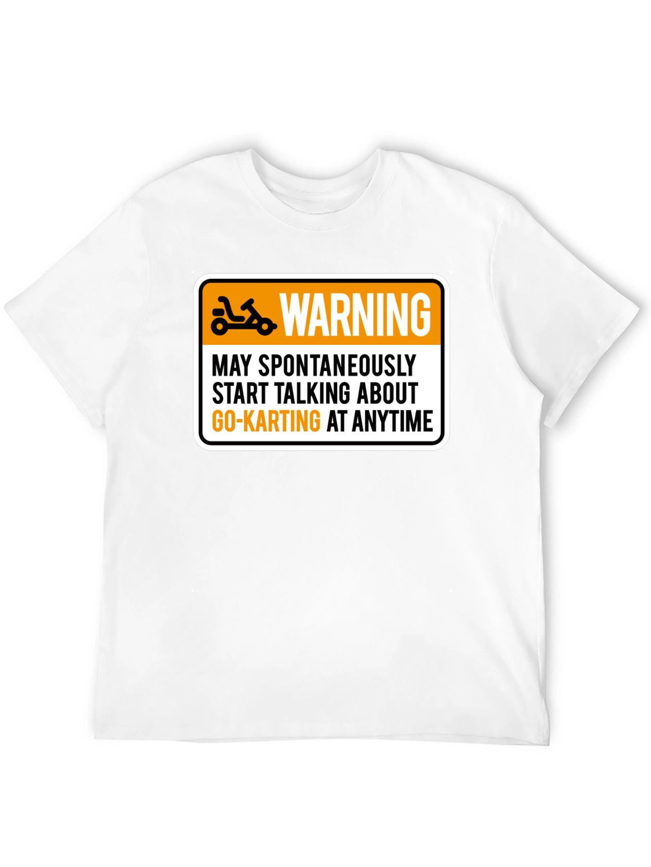 Go-Karting Warning Graphic Tee - Black T-Shirt